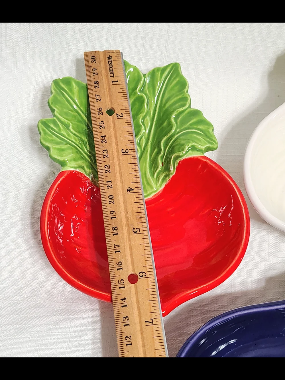6 Piece Vintage 50s Vegetable Snack/Dip  Serving Dishes / Bowls Colorful Set